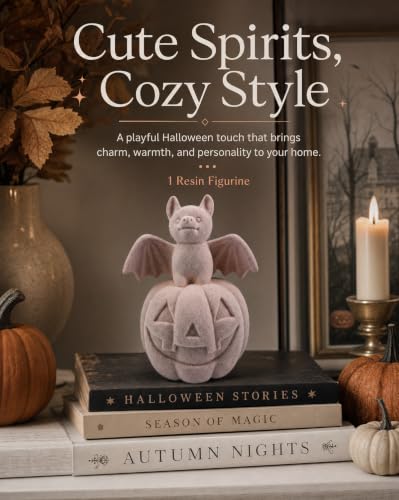 Halloween Decor Bat on Jack (Pink Bat Pumpkin)