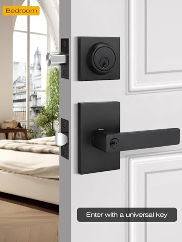 Entry Door Handle with Single Deadbolt