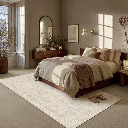 6x9 Light Cream Neutral Area Rug (Cream / 6' x 9' (Rectangular))