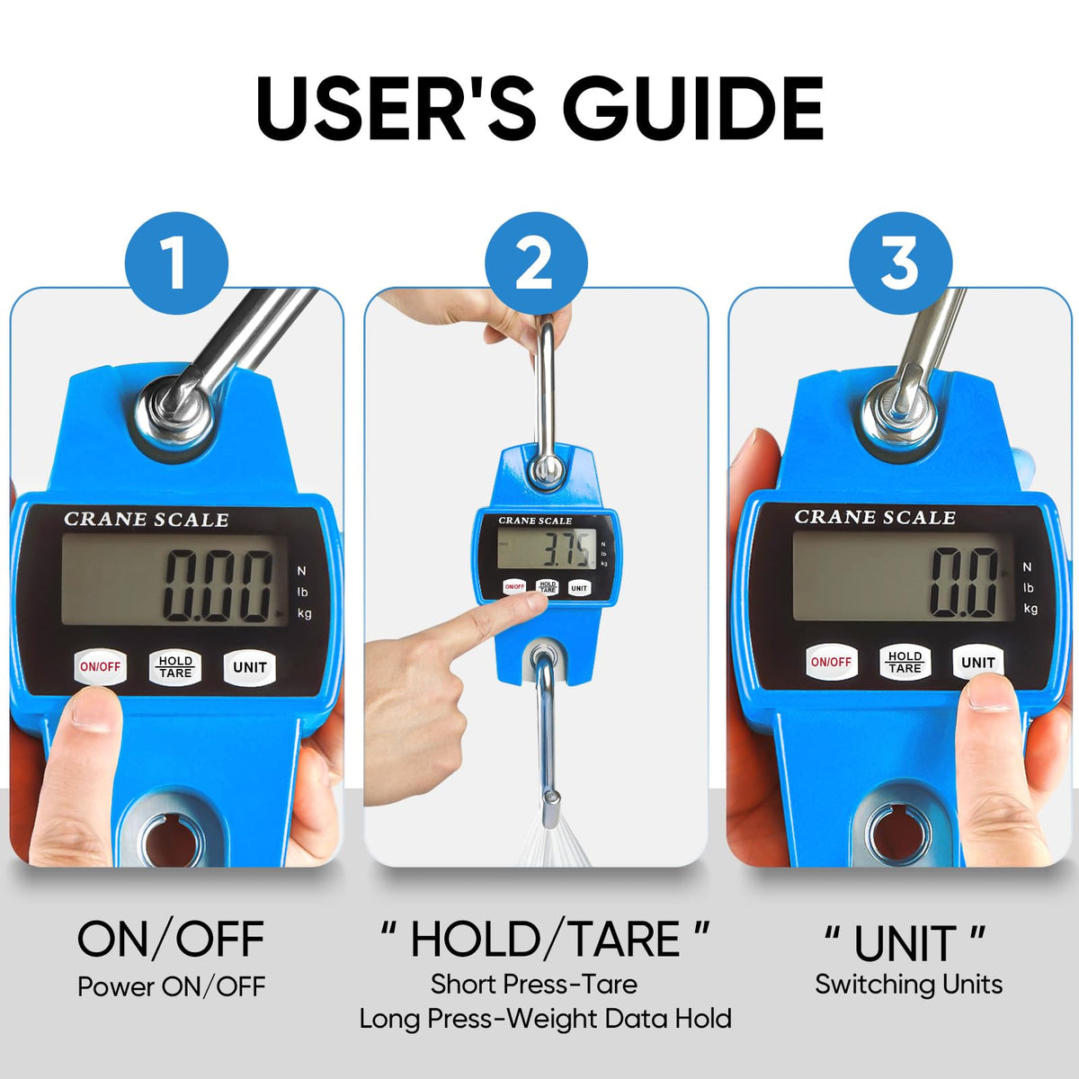 660lb Digital Hanging Scale (Blue / 660lbs)