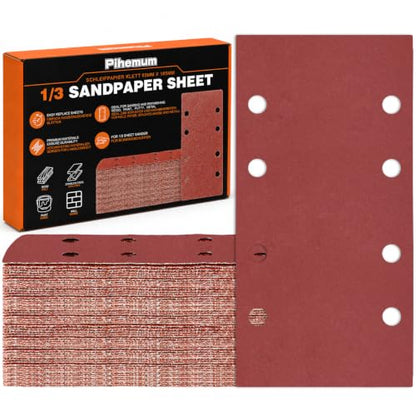 Sandpaper Sheets 8 Hole Hook and Loop