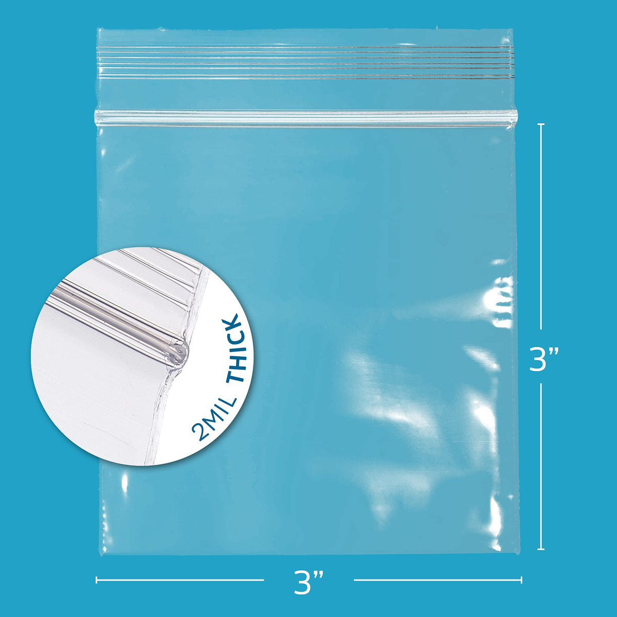 3"x3" Small Zip Bags (3" x 3")