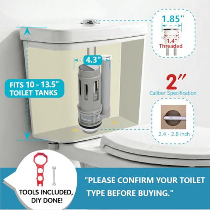 2 In Dual Flush Valve Replacement Kit for 2