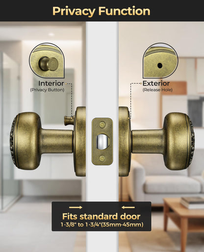 Aged Brass Door Knobs (Aged Brass)