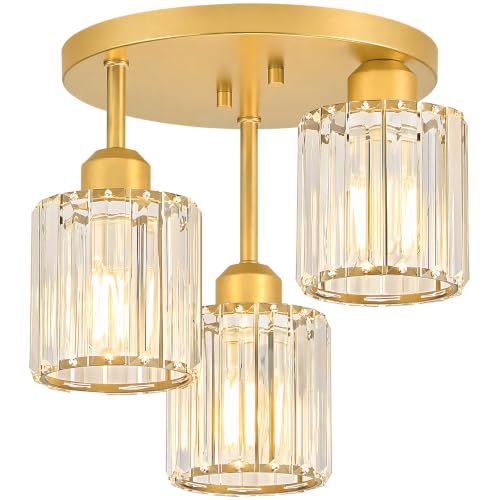 Crystal Semi Flush Mount Ceiling Light