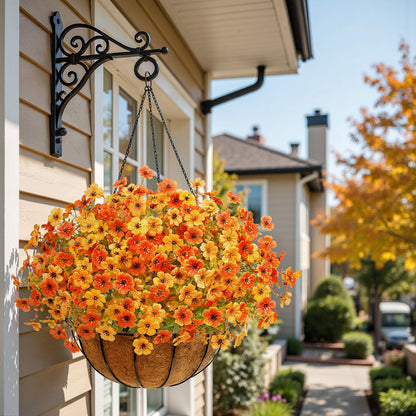 48 Bundles Artificial Fall Flowers (Fall Orange)