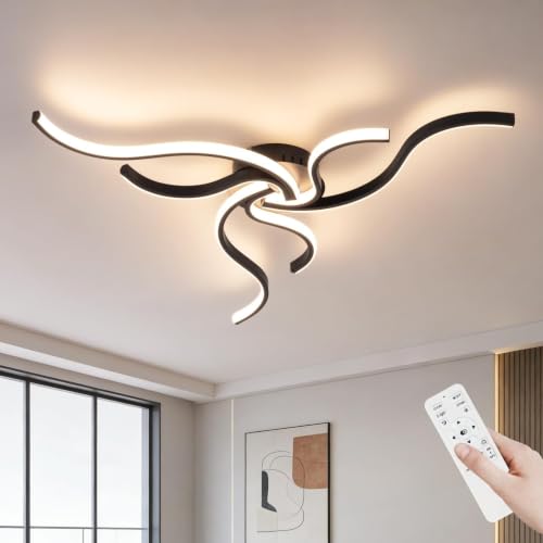 Modern Dimmable Ceiling Light LED Acrylic Flush Mount Ceiling Light with Remote