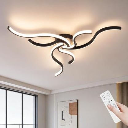 Modern Dimmable Ceiling Light LED Acrylic Flush Mount Ceiling Light with Remote