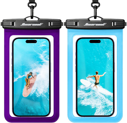 Waterproof Phone Pouch (2-Pack Blue & Purple)
