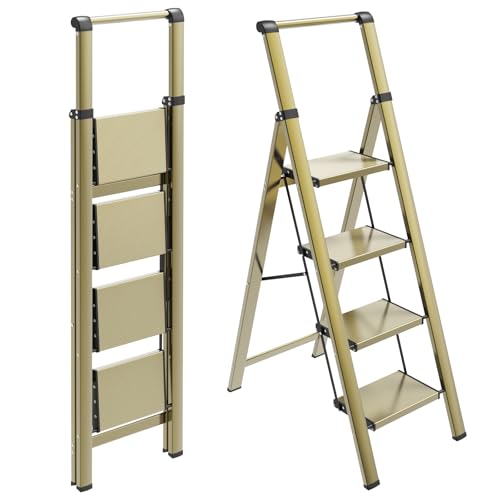 Step Ladder Lightweight Aluminum Folding Step Stool with Anti