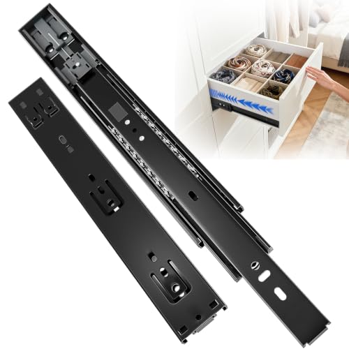 1 Pair Soft Close Drawer Slides 10 12 14 16 18 20 22 24 Inch Side Mount Cabinet Drawer Glides 1 Pair Ball Bearing Full Extension Kitchen Dresser Rails