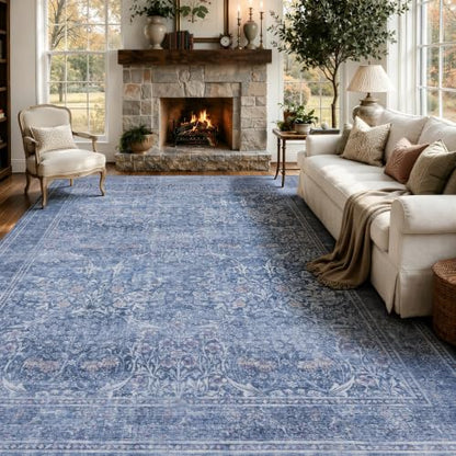 8x10 Area Rugs for Living Room (Dusk Blue / 8' x 10' (Rectangular))