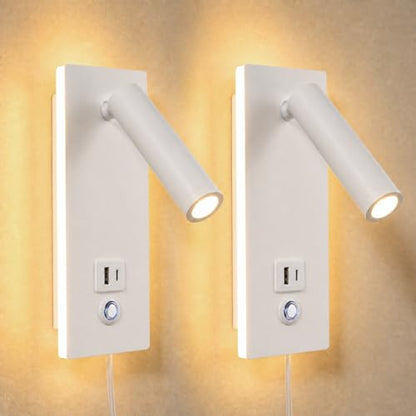 Wall Mounted Reading Light with USB