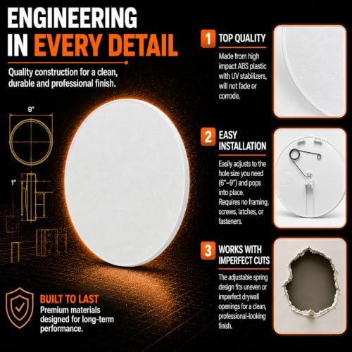 Round Adjustable Spring Access Panel 10" Inches