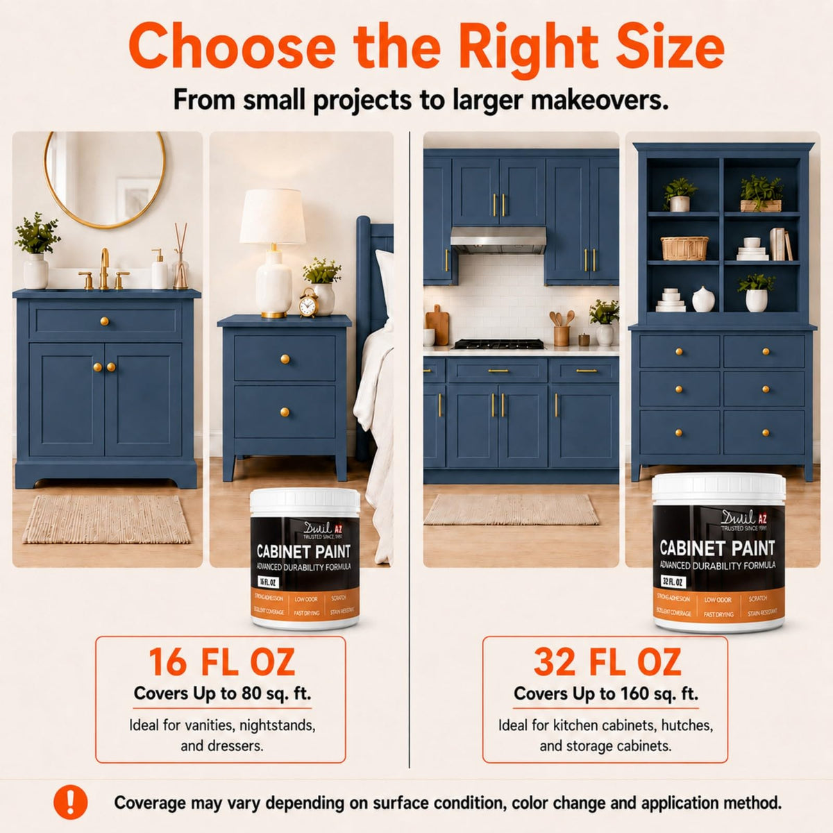 Cabinet Paint (Blue Gray / 16 Fl Oz (Pack of 1))