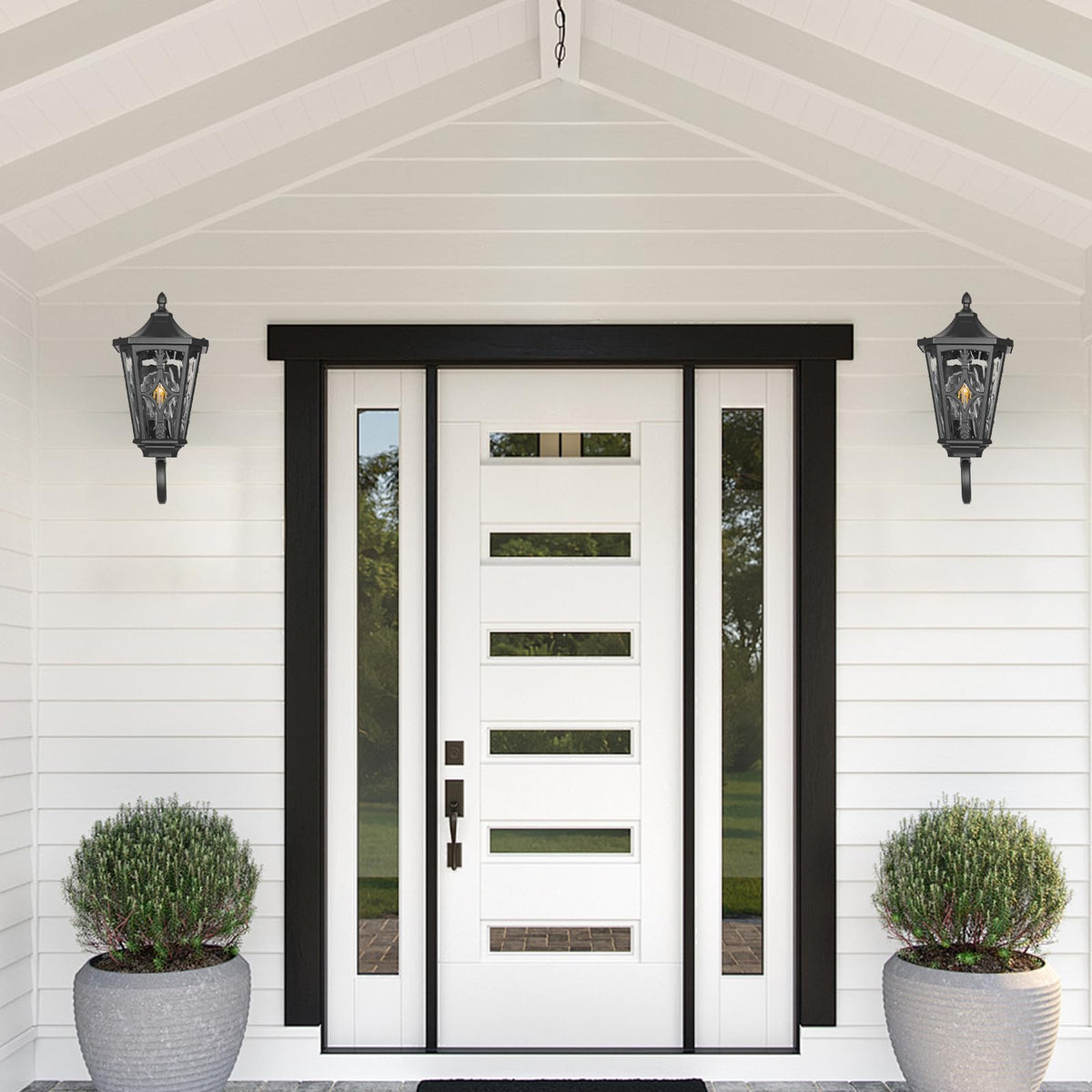 23" Outdoor Wall Light Fixtures (10-BK-L)