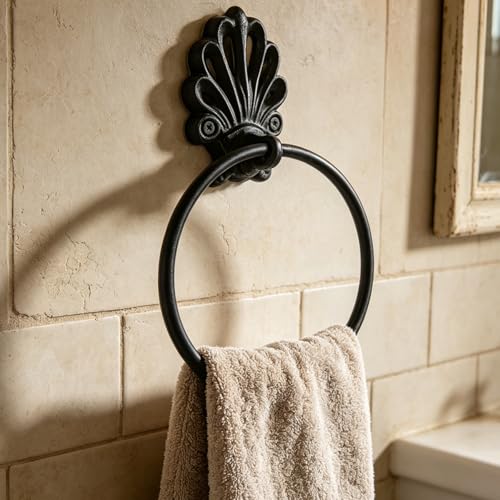 Rust Vintage Cast Iron Solid Towel Ring