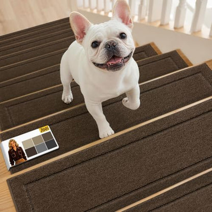 Stair Treads for Wooden Steps Indoor (30" X 8" / Brown)