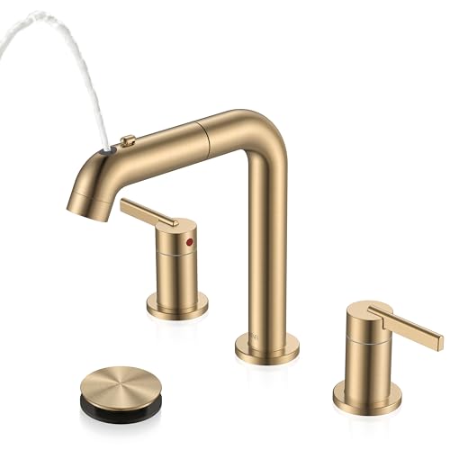 Widespread Bathroom Faucet with Sprayer