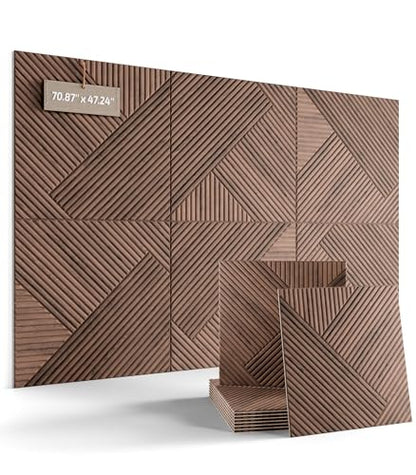 6 Pack Felt Bulletin Board (Walnut Diamond Chevron-1 / Fine-stripe 6-pack)