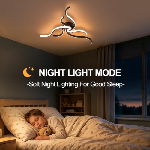Modern Dimmable Ceiling Light LED Acrylic Flush Mount Ceiling Light with Remote