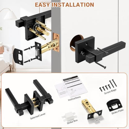 Door Handle Heavy Duty Square Reversible Door Lock