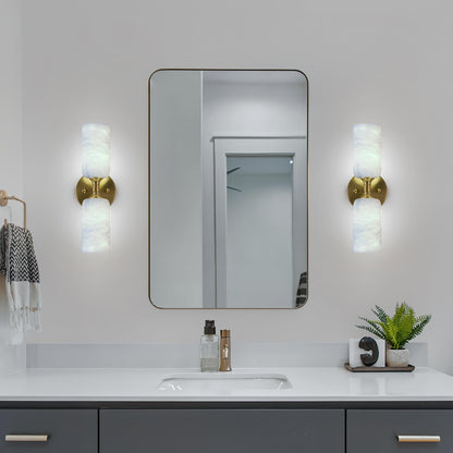 14in Modern Natural Alabaster Wall Sconce