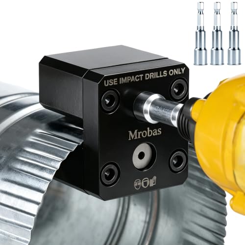 C5A2 Impact Power Assisted Crimper HVAC Duct Crimping Tools Automatic Turbo Crimper Sheet Metal Round Downspout Gutter Crimp Swagging Accessory Suits for 1