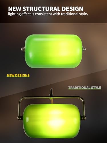One Min Quickly Replacement Glass Shade Banker Desk Lamp