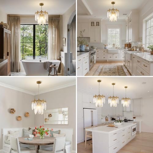 Gold Glass Chandelier