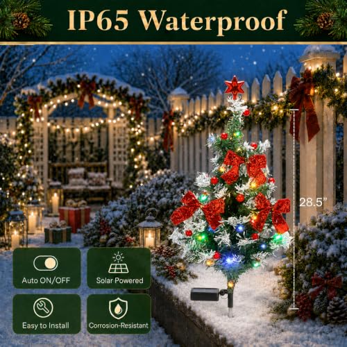 Solar Christmas Tree & Flower Lights