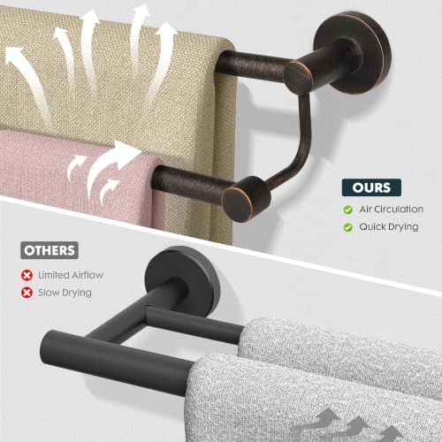 Double Towel Bar Towel Rack for Bathroom