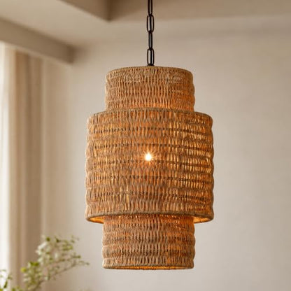 Farmhouse Rattan Lighting