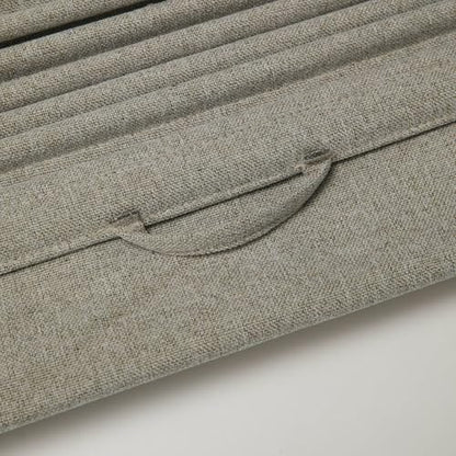 No Drill Roman Shades Cordless Blinds Blackout for Indoor Windows (Beige / 33.5"W x 64"H)