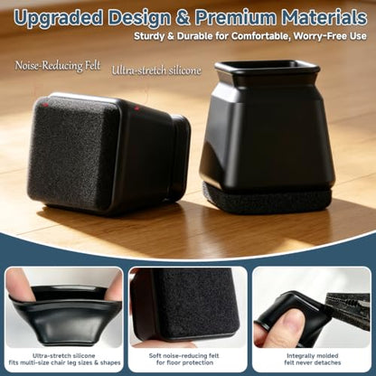 Chair Leg Floor Protectors for Hardwood Floors and Tile Floors Upgraded Arc
