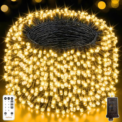 300 LED Christmas Lights Outdoor 98 FT Warm White Remote and Plug (Warm White / 300 LED)