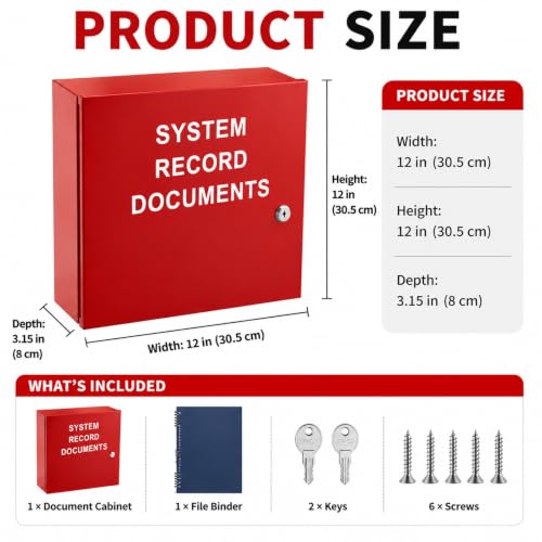 System Record Documents Enclosure with Record Binder