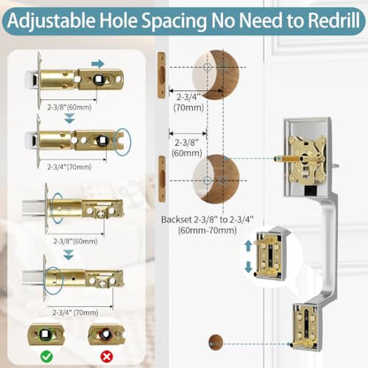 Front Door Lock Handle and Deadbolt Set