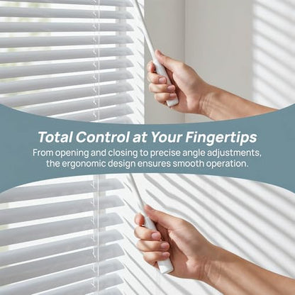 Fiberglass Wands for Blinds Extra Long Blind Wand Extender Blind Wand Replacement with Hook for Window Opener Accessory