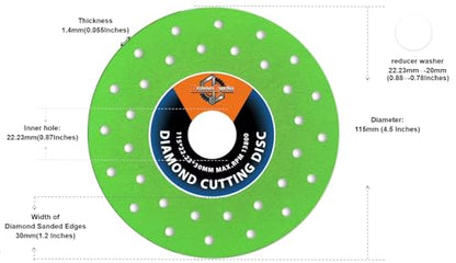 4-1/2 inch Tile Cutter Diamond Saw Blade for Angle Grinder Porcelain Ceramic Glass Marble Cutting Tools Grinding disc