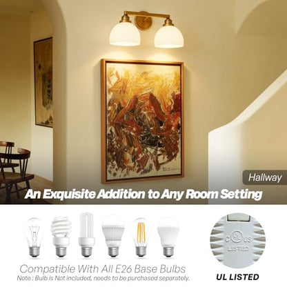 Vintage Gold Wall Sconce Adjustable Bathroom Vanity Wall Lights