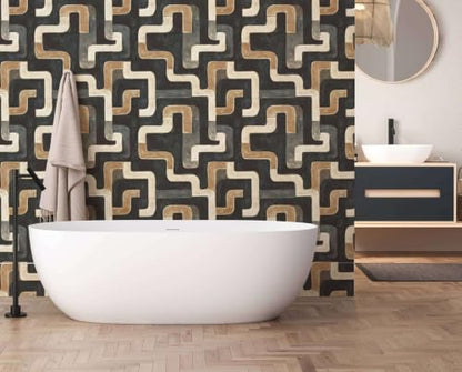Mid Century Modern Peel and Stick Wallpaper