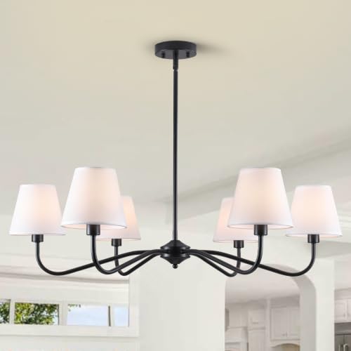 6 Light Gold Chandelier for Dining Room Light Fixture