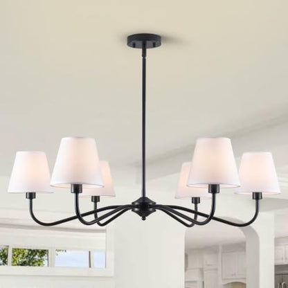 6 Light Gold Chandelier for Dining Room Light Fixture
