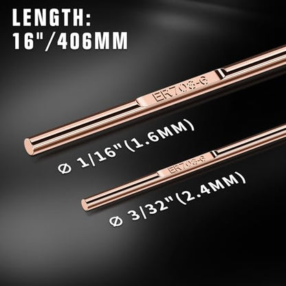 ER70S 6 Mild Steel TIG Filler Rod 1 (1/16")