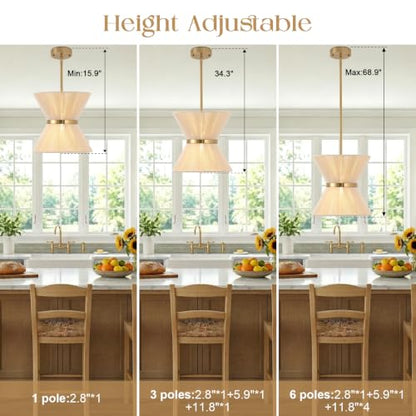 12.2” Rattan Pendant Light for Dining Room