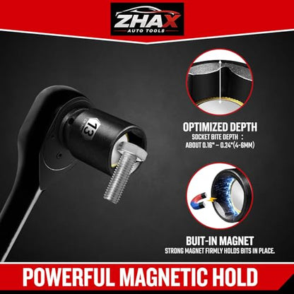 Magnetic Socket Set with Storage Rail