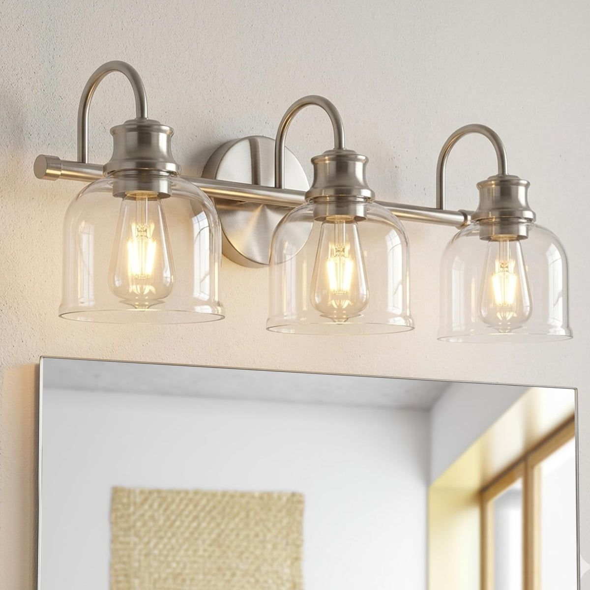 3 Lights 24" Bathroom Vanity Light Fixtures (Brushed Nickel / 3 Lights)