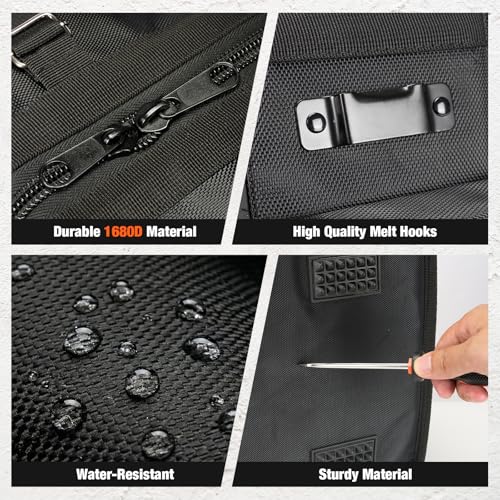 Tool Bag, 18-Inch Tool Tote, 29 Pockets Waterproof Tool Organizer Bag