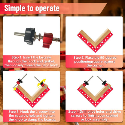 12Pcs Corner Clamps for Woodworking (Red)